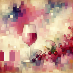 a pixelated image of wine